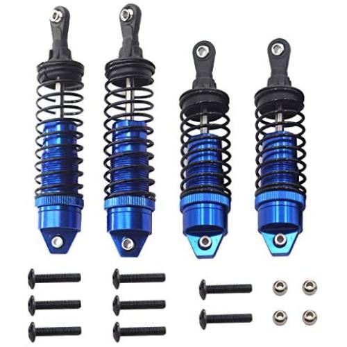 Mirthobby 4PCS Aluminum Alloy Front & Rear Shock Absorber Dampers Assembled Upgrade Parts for Traxxas 1/10 Slash 4X4 4WD HQ727 Short Truck Model Car