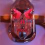 HTTMT- Chrome Amer Metal Skull Brake Tail Light Signal Compatible with Bobber Choppers Motorcycle Bike [P/N: XH3118B-B-01-CD+AMBER]