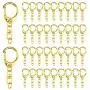 Lainrrew 80 Pcs Key Ring with Chain, Metal Gold D Snap Hook Split Keychain Ring Parts DIY Key Ring with Open Jump Ring and Connector (Gold) Lainrrew 80 Pcs Key Ring with Chain, Metal Gold D Snap Hook Split Keychain Ring Parts DIY Key Ring with Open Jump Ring and Connector (Gold)
