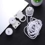 WINOMO Roller Blind Parts Roller Shade Blind Beaded Chain Cord Blinds Heavy Duty Metal Roller Blind Fitting Repair Part Brackets Cover Chain Set
