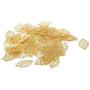 MonkeyJack 400 Pieces Mixed Alloy Metal Hollow Leaf Charm Pendants for Jewelry Making
