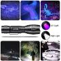 LETION UV Flashlight, LED UV Torch 2 in 1 UV Black Light with 500LM Highlight & 4 Mode & Waterproof for Pet Clothing Food Fungus Detection/Night Fishing/Travel