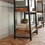 IRONCK Industrial Bookshelf 4-Tier, Bookcase 60'' H Ladder Shelf, Storage Shelves Rack Shelf Unit, Accent Furniture Metal Frame, Home Office Furniture for Bathroom, Living Room, Vintage Brown