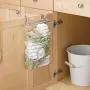 mDesign Metal Over Cabinet Kitchen Storage Organizer Holder or Basket - Hang Over Cabinet Doors in Kitchen/Pantry - Holds up to 50 Plastic Shopping Bags - Silver mDesign Metal Over Cabinet Kitchen Storage Organizer Holder or Basket - Hang Over Cabinet Doors in Kitchen/Pantry - Holds up to 50 Plastic Shopping Bags - Silver