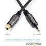 FosPower (6 Feet, 2 Pack) 24K Gold Plated Toslink to Mini Toslink Digital Optical S/PDIF Audio Cable with Metal Connectors & Strain-Relief PVC Jacket