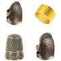 4 Pieces Sewing Thimble, Metal Copper Sewing Thimble Finger Protector Adjustable Finger Shield Ring Fingertip Thimble Sewing Quilting Craft Accessories DIY Sewing Tools 4 Pieces Sewing Thimble, Metal Copper Sewing Thimble Finger Protector Adjustable Finger Shield Ring Fingertip Thimble Sewing Quilting Craft Accessories DIY Sewing Tools