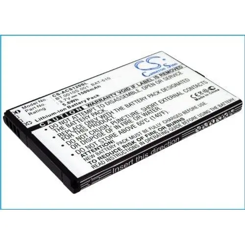 Battery for Acer Liquid Metal MT S120 BAT-510 BAT-510 (1ICP5/42/61) BT.0010S.001 BT0010S00111308990BATA1 ICP494261SRU 1S1P RCD Battery for Acer Liquid Metal MT S120 BAT-510 BAT-510 (1ICP5/42/61) BT.0010S.001 BT0010S00111308990BATA1 ICP494261SRU 1S1P RCD