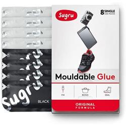 Sugru Moldable Glue - Original Formula - All-Purpose Adhesive, Advanced Silicone Technology - Holds up to 4.4 lb - Black & White 8-Pack