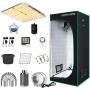 MARS HYDRO Grow Tent Kit Complete 2.3x2.3ft TS1000W LED Grow Light Dimmable Full Specturm Indoor Grow Tent Complete System, 27''x27''x63'' Hydroponics Grow Tent Kit 1680D with 4” Ventilation Kit