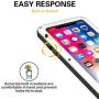 iPhone XR Case, CarterLily Full Body Shockproof Dustproof Waterproof Aluminum Alloy Metal Gorilla Glass Cover Case for Apple iPhone XR 6.1 inch (White)