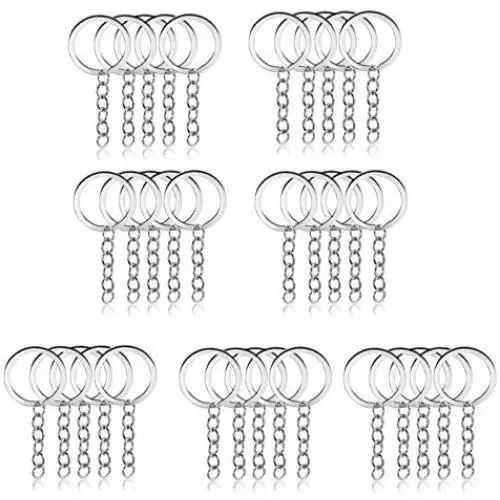 LANBEIDE 35PCS Split Key Ring with Chain and Jump Rings, Split Key Ring with Chain Silver Color Metal Split Key Chain Ring Parts with 30mm Open Jump Ring and Connector. LANBEIDE 35PCS Split Key Ring with Chain and Jump Rings, Split Key Ring with Chain Silver Color Metal Split Key Chain Ring Parts with 30mm Open Jump Ring and Connector.