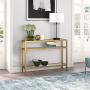 Henn&Hart Console Table, 42'', Gold