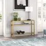 Henn&Hart Console Table, 42'', Gold Henn&Hart Console Table, 42'', Gold