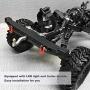 Tbest RC Car Rear Bumper, RC Crawler Metal Rear Bumper with LED Lights for Traxxas TRX4 SCX10II 90046 Car Part