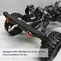 fosa Metal Rear Bumper with LED Light Trailer Hook for 1/10 RC Axial SCX10 II 90046 TraxxasTRX-4 Remote Control car