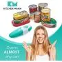 Electric Can Opener: Kitchen Mama Portable Battery Powered Automatic Smooth Edge Can Opener, Ergonomic Can Openers, One Press to Open Can for Seniors, Chef, and Daily Cooking (Teal Green)