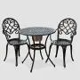 Christopher Knight Home Angeles Outdoor Cast Aluminum Bistro Furniture Set with Ice Bucket, 3-Pcs Set, Copper