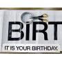 IT is Your Birthday Banner from The Office by Schrute - Vinyl Party 72 inches Banner with Metal Hanging Rings - Already Include Scissor & Tape to do Your Decorating Work !