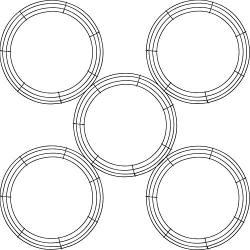 KBHOME 5 Pieces Metal Wire Wreath Frame Black Ring for Christmas Decoration Door Craft