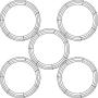 KBHOME 5 Pieces Metal Wire Wreath Frame Black Ring for Christmas Decoration Door Craft