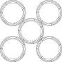 KBHOME 5 Pieces Metal Wire Wreath Frame Black Ring for Christmas Decoration Door Craft KBHOME 5 Pieces Metal Wire Wreath Frame Black Ring for Christmas Decoration Door Craft