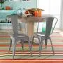 Metal Chair Dining Chairs Set of 4 Dining Room Kitchen Chair Patio Chair Tolix Restaurant Chairs 18 Inches Seat Height Trattoria Bar Chair Metal Stackable Chairs Indoor Outdoor Chairs