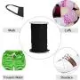 DYRDM 100 Yards Elastic Band for Sewing 1/4'' (6mm) Elastic Cord Black Braided Elastic Rope Elastic Spool Elastic String Heavy Stretch High Elasticity for Sewing Crafts DIY Bedspread Cuff