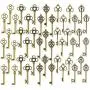DuomiW Mixed 50 Antique Bronze Finish Skeleton Keys Rustic Key for DIY Wedding Party Decoration Favor (5 Different Styles x 10) DuomiW Mixed 50 Antique Bronze Finish Skeleton Keys Rustic Key for DIY Wedding Party Decoration Favor (5 Different Styles x 10)
