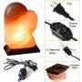 JIC Gem Heart Salt Lamp 7-8 lb Hand Crafted Pink Salt Rock Lamp with Dimmer Switch and Bulbs, Perfect Gift Lamp