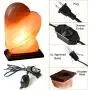 JIC Gem Heart Salt Lamp 7-8 lb Hand Crafted Pink Salt Rock Lamp with Dimmer Switch and Bulbs, Perfect Gift Lamp