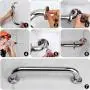 2 Pack 12 Inch Shower Grab Bar, Stainless Steel Bathroom Grab Bar, Shower Handle, Bath Handle, Grab Bars for Bathroom 2 Pack 12 Inch Shower Grab Bar, Stainless Steel Bathroom Grab Bar, Shower Handle, Bath Handle, Grab Bars for Bathroom