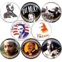 Martin Luther King x 8 New 1'' inch (25 mm) Buttons pins Badges MLK