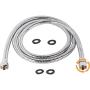 TRIPHIL Kink-free Shower Hoses Extra-long for Handheld Showerhead Hose Replacement Flexible Metal Shower Tube Extension Anti-twist 2 Brass Connectors Stainless Steel Sleeve Chrome 79 Inches
