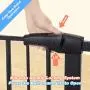 KingSo 48.8'' W x 36'' H Baby Gate Extra Tall Wide Large Dog Gate Auto Close Safety Gate Durable Walk Thru Child Gate for Stairs Doorways. Include 4 Pressure Bolts, 2.75'', 5.5'' & 8.25'' Extension, Black KingSo 48.8'' W x 36'' H Baby Gate Extra Tall Wide Large Dog Gate Auto Close Safety Gate Durable Walk Thru Child Gate for Stairs Doorways. Include 4 Pressure Bolts, 2.75'', 5.5'' & 8.25'' Extension, Black