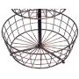BirdRock Home 2 Tier Wire Fruit Basket - Round Metal Standing Baskets - Fruit Vegetable Garlic Caddy - Freestanding Rustic Decorative Basket