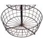 BirdRock Home 2 Tier Wire Fruit Basket - Round Metal Standing Baskets - Fruit Vegetable Garlic Caddy - Freestanding Rustic Decorative Basket