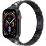 LELONG for Apple Watch Band 38mm 40mm 42mm 44mm SE Series 6 Series 5 4 3 2 1 , Bling Replacement Bracelet iWatch Band, Diamond Rhinestone Stainless Steel Metal Wristband Strap