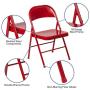 Flash Furniture HERCULES Series Double Braced Red Metal Folding Chair