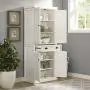 Crosley Furniture Seaside Kitchen Pantry Cabinet - Distressed White Crosley Furniture Seaside Kitchen Pantry Cabinet - Distressed White