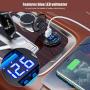 YONHAN [Upgraded Version] Quick Charge 3.0 Dual USB Car Charger with Voltmeter & ON/Off Switch, Metal 36W 12V USB Outlet Fast Charger for Car Boat Marine ATV Truck and More