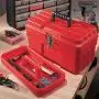 Akro-Mils 09514 ProBox 14-Inch Plastic Toolbox for Tools, Hobby or Craft Storage Toolbox with Removable Tray, 14-Inch x 8-Inch x 8-Inch, Red Akro-Mils 09514 ProBox 14-Inch Plastic Toolbox for Tools, Hobby or Craft Storage Toolbox with Removable Tray, 14-Inch x 8-Inch x 8-Inch, Red