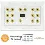Mediabridge Home Theater Wall Plate w/Binding Posts (7 Pair), RCA (1 Port) & HDMI (1 Port) - Limited TIME Offer: Free Mounting Bracket (3-Gang) - 2-Piece Inset Wall Plate (Part# WP3-B7/S1/HDMI1)