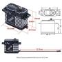 JX Servo CLS-HV7346MG 46kg Coreless High Precision Steel Gear Full CNC Digital Servo Motor for RC Car Robot Arm Helicopter Airplane Parts