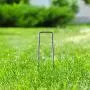 Ohuhu 100 Pack 6 Inch Steel Garden Stakes Landscape Staples, Thicken 11-Gauge Anti-Rust Heavy Duty Garden Staples, Sod Fence Pins for Landscaping, Ground Cover, Weed Barrier Fabric, Irrigation Tubing Ohuhu 100 Pack 6 Inch Steel Garden Stakes Landscape Staples, Thicken 11-Gauge Anti-Rust Heavy Duty Garden Staples, Sod Fence Pins for Landscaping, Ground Cover, Weed Barrier Fabric, Irrigation Tubing
