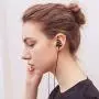 KLIM Fusion Earbuds with Microphone + Long-Lasting Wired Ear Buds - Innovative: in-Ear with Memory Foam + Earphones with Mic and 3.5mm Jack - New 2021 Version - Black