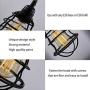 HXMLS Metal Bulb Guard Lamp Cage,Black Industrial Style Light Cage for Pendant String Lights Vintage Lamp Holders Industrial Chandelier Ceiling Fixture Lamp Shade Iron Wire Cage Shape, 4 Pack