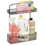 mDesign Metal Farmhouse Wall Mount Kitchen Storage Organizer Holder or Basket - Hang on Wall, Under Sink, or Cabinet Door in Kitchen/Pantry - Holds Dish Soap, Window Cleaner, Sponges - Matte Black mDesign Metal Farmhouse Wall Mount Kitchen Storage Organizer Holder or Basket - Hang on Wall, Under Sink, or Cabinet Door in Kitchen/Pantry - Holds Dish Soap, Window Cleaner, Sponges - Matte Black