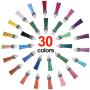 Duufin 120 Pcs Acrylic Transparent Circle Blanks Keychain Tassels Set Including 30 Pcs Acrylic Circle Disc(2 inches) 30 Pcs Key Rings with Chain 30 Pcs Jump Rings and 30 Pcs Craft Tassels