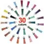 Duufin 120 Pcs Acrylic Transparent Circle Blanks Keychain Tassels Set Including 30 Pcs Acrylic Circle Disc(2 inches) 30 Pcs Key Rings with Chain 30 Pcs Jump Rings and 30 Pcs Craft Tassels
