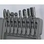 KOTVTM Carbide Burrs Set 1/4 Inch Shank Tungsten Double Cut Edge Rotary File Metal Grinding Polishing Carving Tool Drill Bits for Die Grinder Bit Kits,8pcs